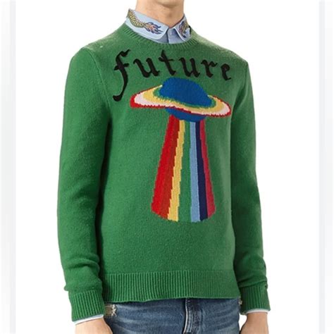 gucci sweater spaceship|Gucci Future Rainbow Spaceship Sweater .